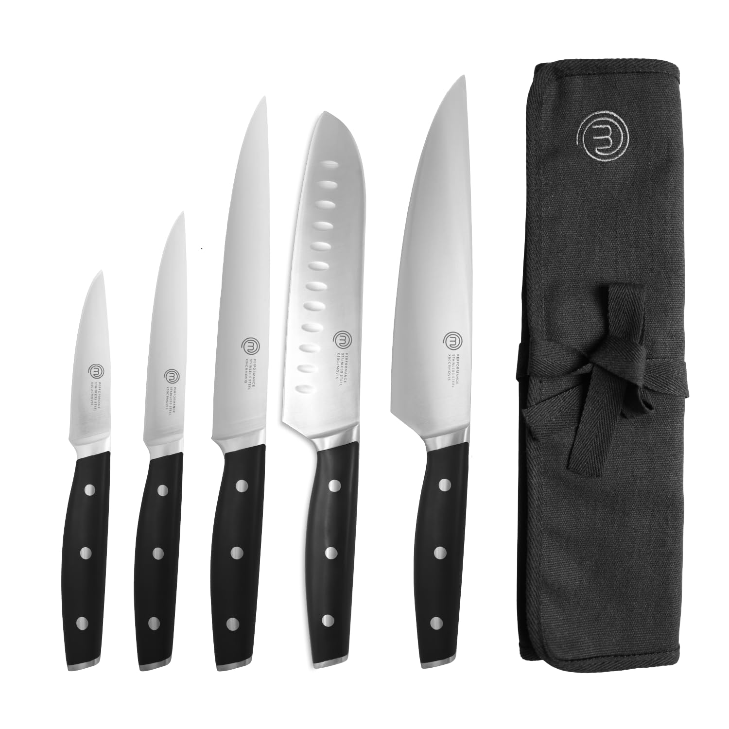 MasterChef 5 Piece Chef Knife Set with Roll Bag