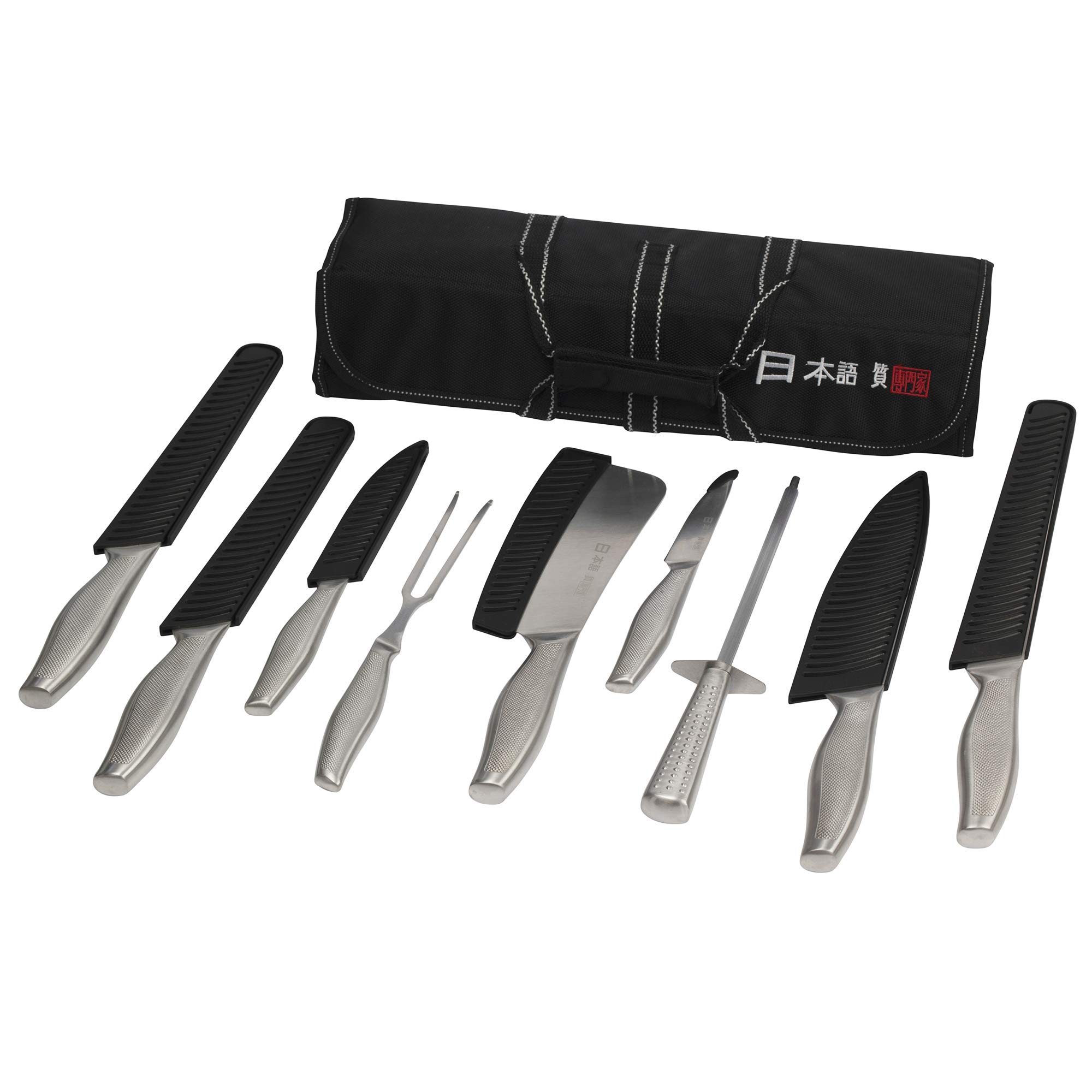 Ross Henery Professional Ross Henery Japanese Style 9 Piece Chefs Knife Set with Canvas Case