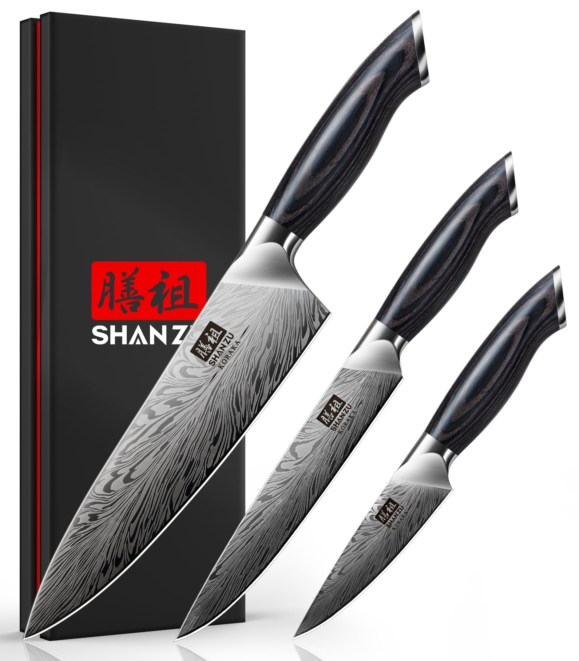 SHAN ZU 3 Piece Kitchen Knife Set